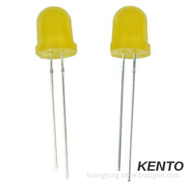 Milky Yellow Ultra bright 5mm Led Emitting Diode Long legs For Display
